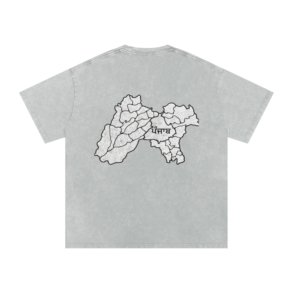 Snow Washed Oversized Cotton T-Shirt