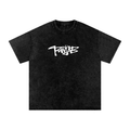 Snow Washed Oversized Cotton T-Shirt