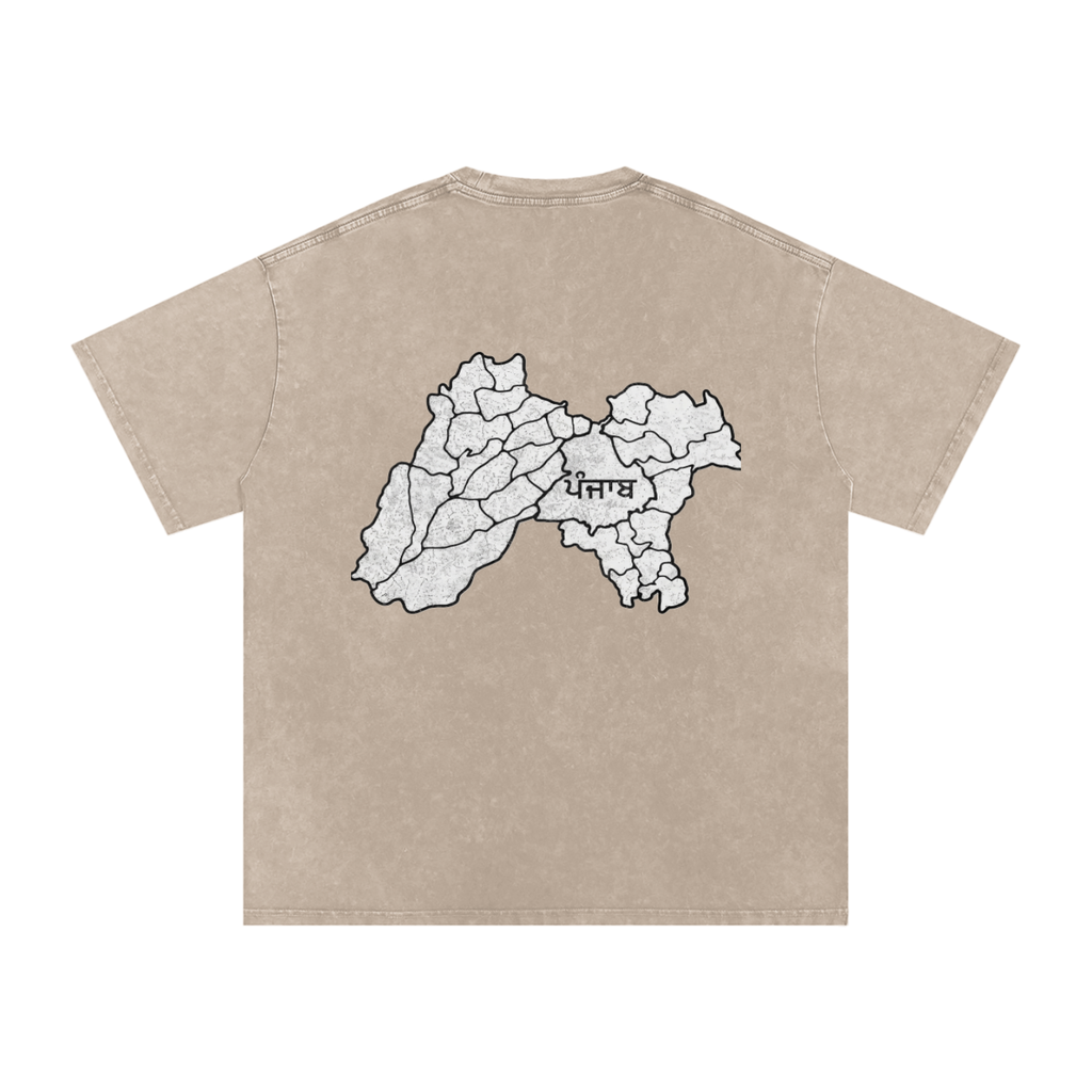 Snow Washed Oversized Cotton T-Shirt