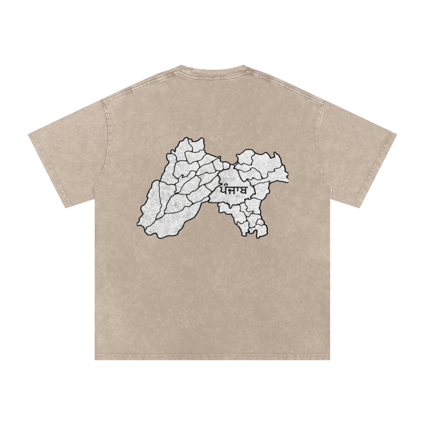 Snow Washed Oversized Cotton T-Shirt