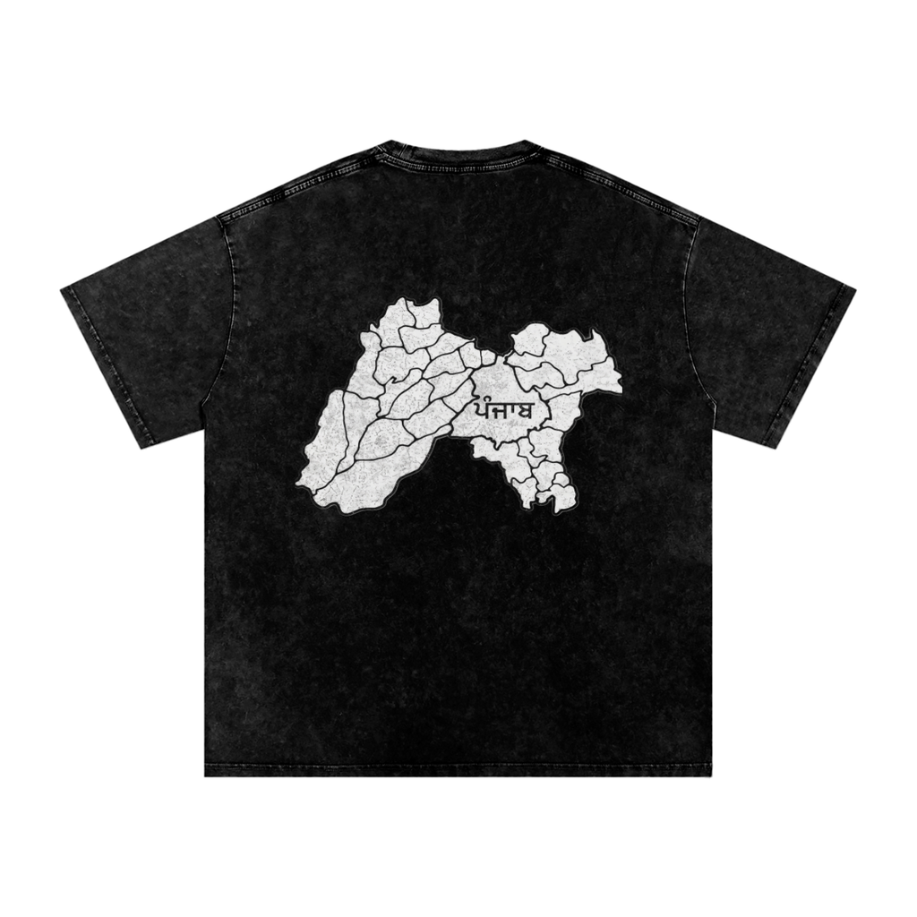 Snow Washed Oversized Cotton T-Shirt
