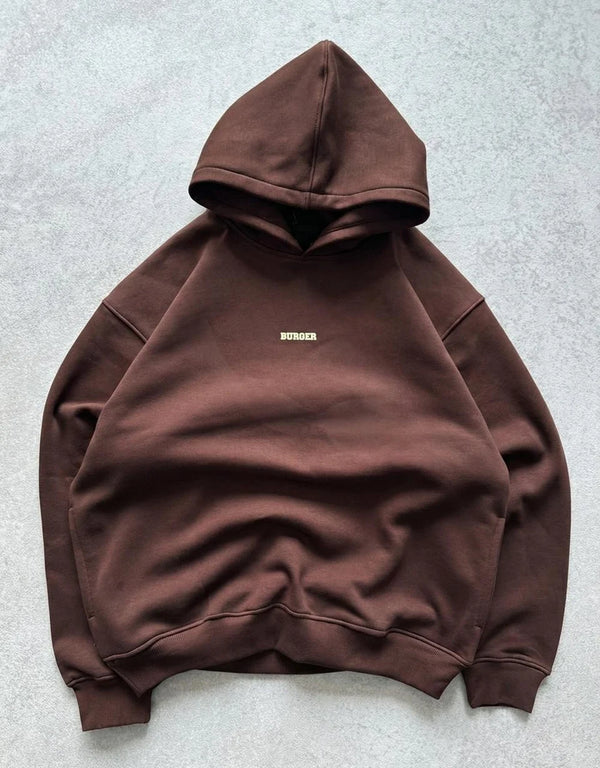 The Burger Bae Hoodie- Coffee Brown