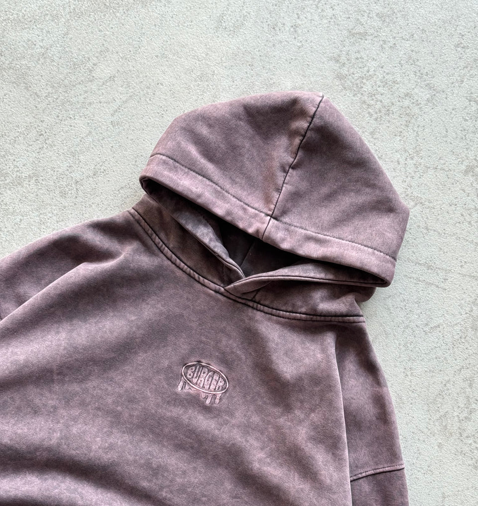 Blue Berry MilkShake Acid Wash Hoodie