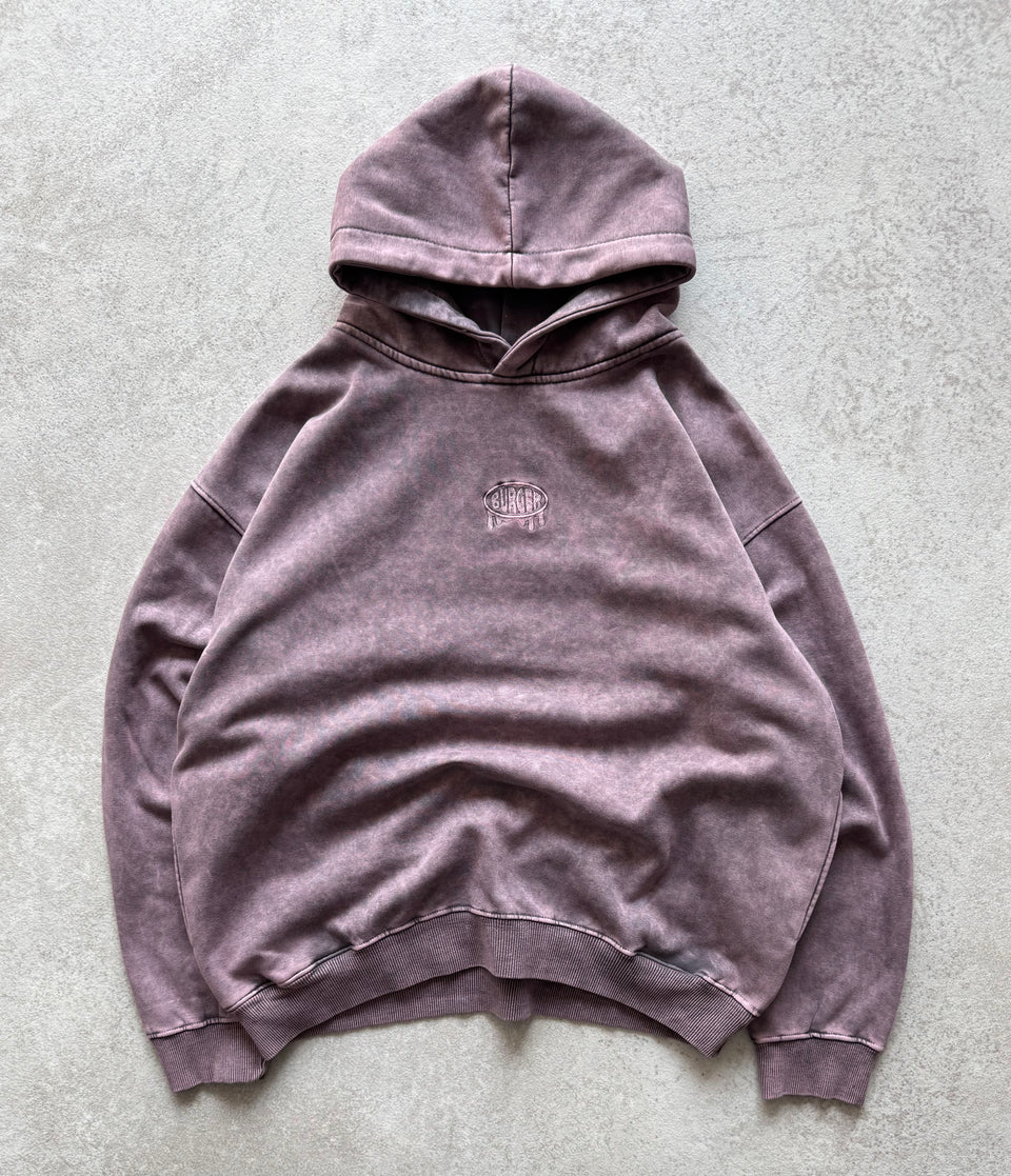 Blue Berry MilkShake Acid Wash Hoodie