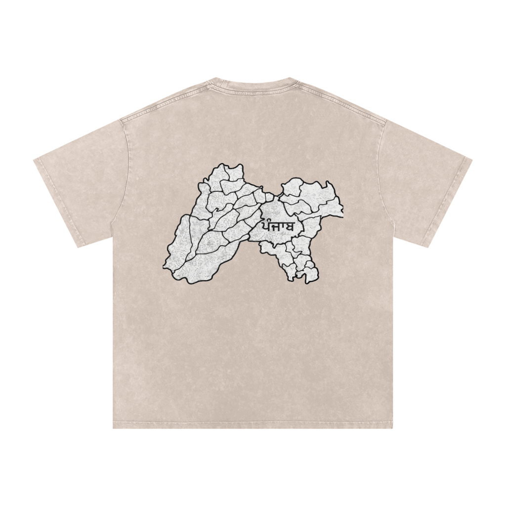 Snow Washed Oversized Cotton T-Shirt