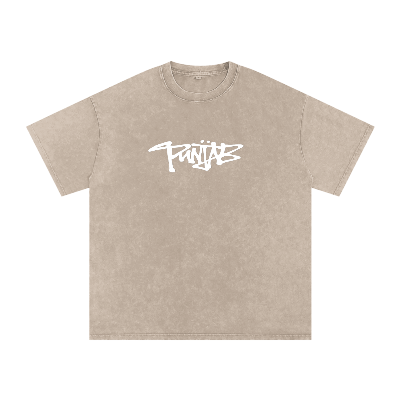 Snow Washed Oversized Cotton T-Shirt
