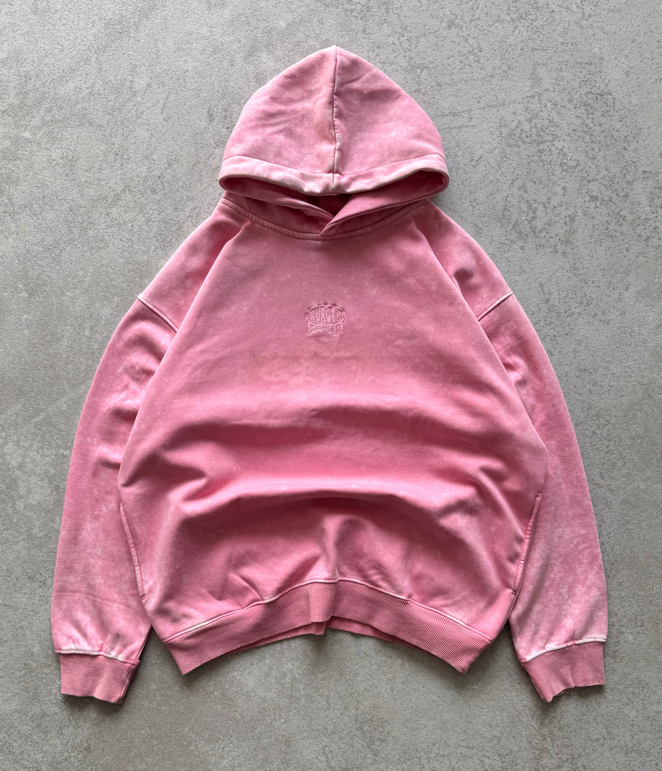 Strawberry MilkShake Acid Wash Hoodie